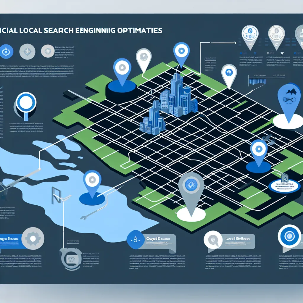 Vancouver SEO services - An infographic illustrating key local SEO strategies specifically tailored for Vancouver businesses. The design should include elements like a map of Vancouver with highlighted neighborhoods, icons representing local search tactics (like Google My Business and local backlinks), and color themes of blue and green to reflect the city’s branding. The style should be modern and professional with clean search engine optimization local SEO